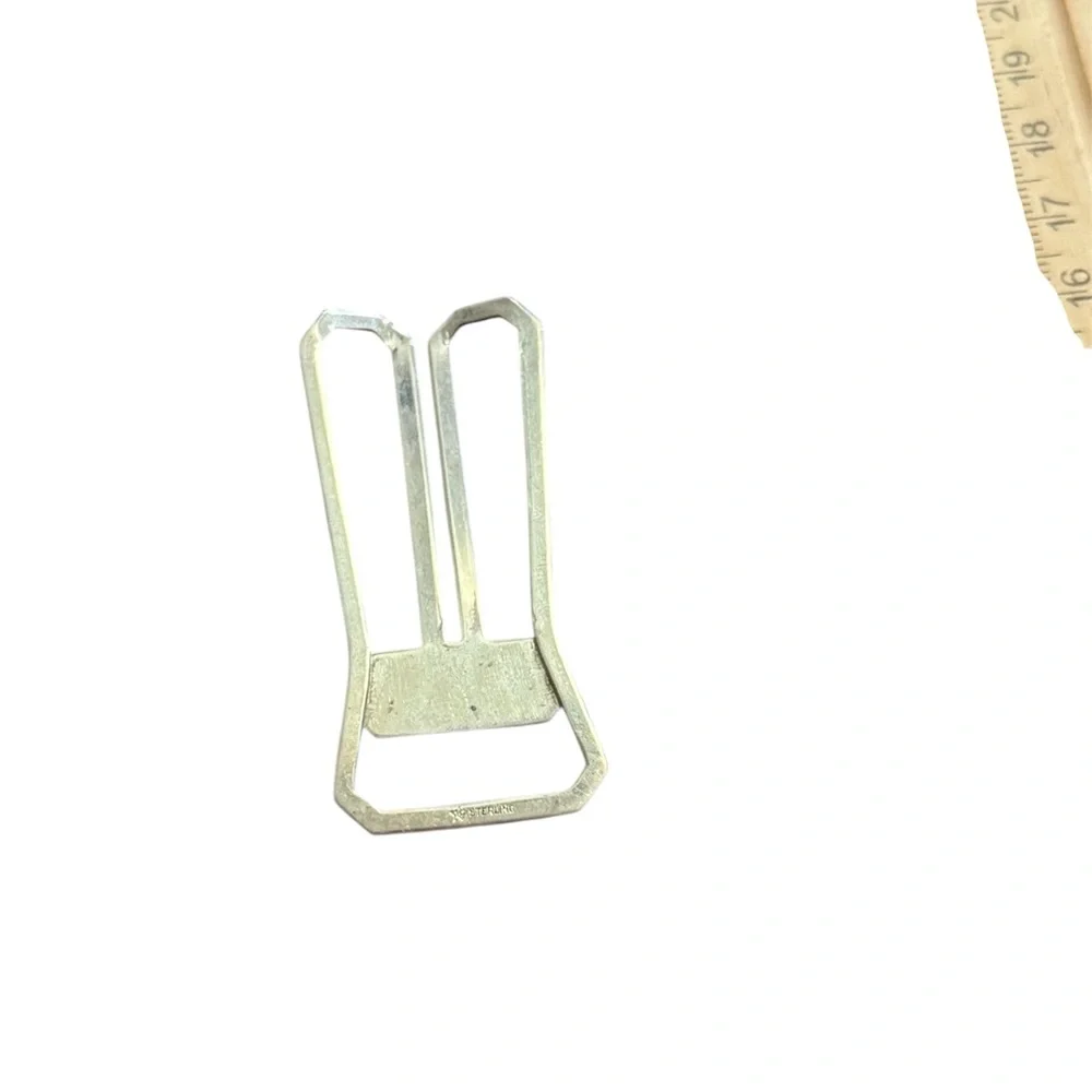 Vintage Sterling Silver Money Clip - engraved 10 grams